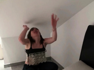 Stunning teen brunette Jessica Sinn masturbates