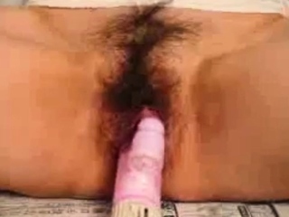 Gina’s bushy throbbing Japanese cunt