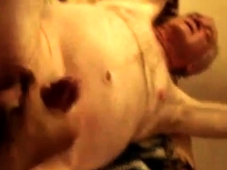 giving grandpa a serving to hand.