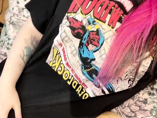 Nice Large Boobs On Masturbating Redhead