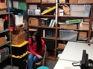 Scorching shoplifter stroking and driving