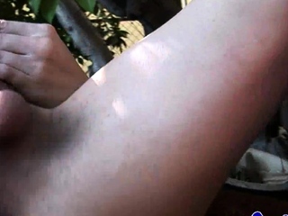 Skinny tranny masturbation outside
