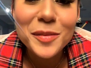 Major boob brunette masturbates on webcam