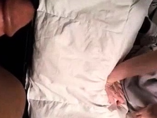 Massive tit brunette sucks a massive cock POV