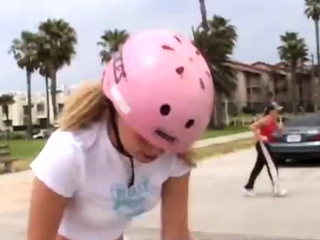 Cute blonde teen solo