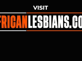 Ebony Lesbian Strap on Play