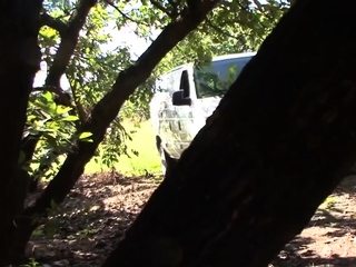 Hot attractive red head teen Engine failure in the middle of nowhe