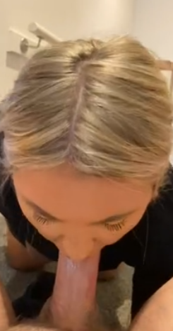 Amateur throats a cock!