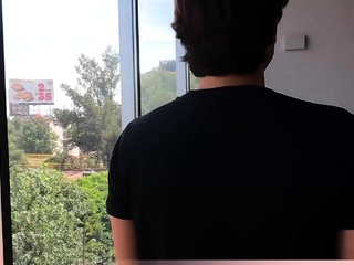 Amateur latin twink celebrating on his mates significant cock