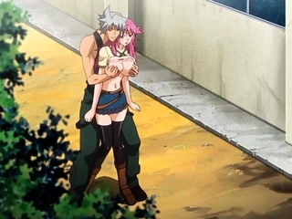 Brunette cums to hentai