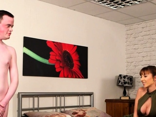 Busty hottie watching creep