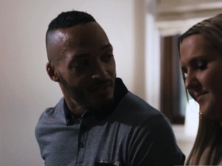 Busty shemale escort gets her ass banged by black buyer