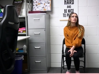 Cute Italian shoplifter threesome punish