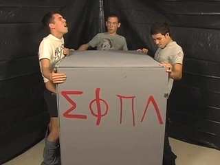 Gay pantie blowjob The glory hole cage is back!