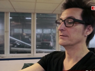 German Stupid Blonde Choose up on street for Double Vaginal