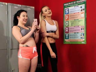 Girls subsequent door mocking creepy coach