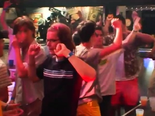 Homo sex celebration with a lot of dudes below the showers