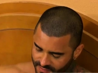 Pack naked males possessing gay sex Brazilian energy-fucker