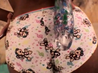 Petite ebony solo teen