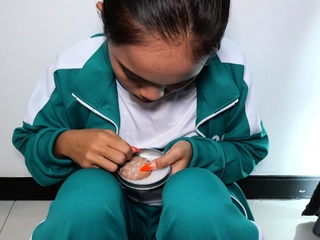 Squid Game parody with Thai amateur teen