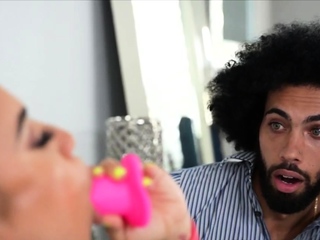 Stretching her tight butt utilizing fat dark meat