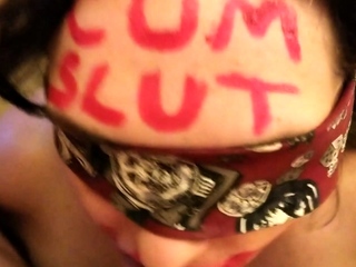 Tan blonde MILF sucks and fucks a huge cock