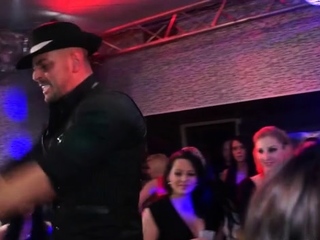 Yong girls fucked tough right after dance and drank tons of goo