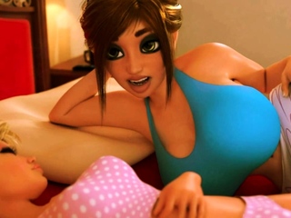 3D FUTA Taboo Cartoon Threesome Animation