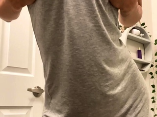 Amateur striptease and Solo masturbation