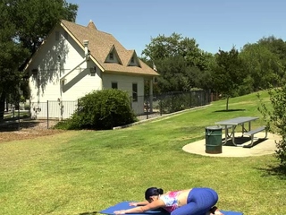 Huge Boobs Milf Eve Marlow Finds A Voyeur Jerking Off And