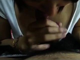 Chinese Cutie Sucking Cock In Public Bathroom