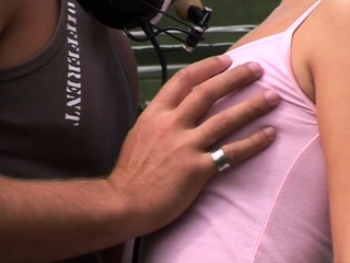 Cunning chick Peggy A blowing sausage nicely