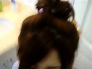 Cute korean girlfriend in stockings fucked and cum facial