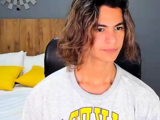 Horny gay hunk solo jerking exciting