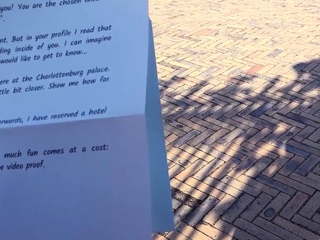 Inked babe publicly pulled for cocksucking and fucking