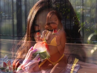 Tiny asian gets facialized