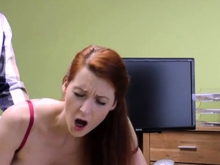 Lusty young lady bends to get fucked challenging