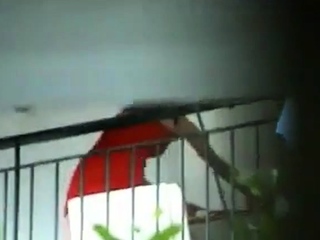 Neighbour good upskirt Balcony