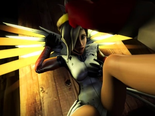 Overwatch Naughty Mercy Gets Thumped by a Huge Dick