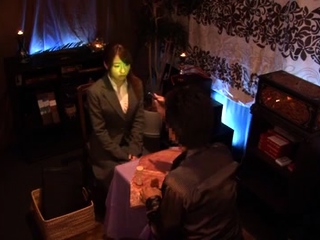 Petite giggly asian geek fingering upskirt in household offi