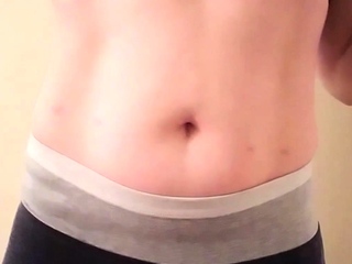 Tiny titted babe toys her pussy on webcam