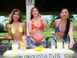 Stud pummeling the lemonade babes sweet teen pussies