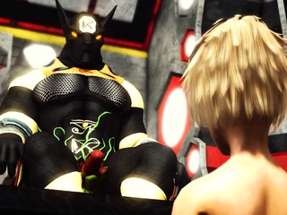 A hot super blonde gets fucked by Anubis on the exoplanet