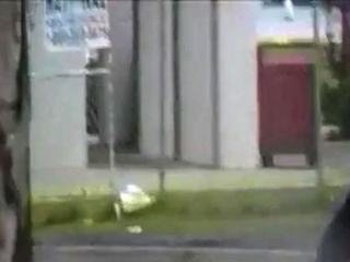 Bear exhibitionist cumshot in auto