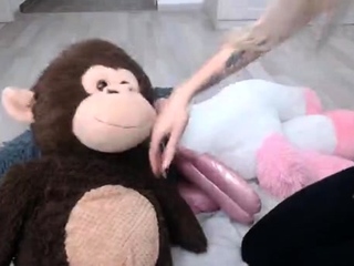 Significant Boobed Blonde Masturbates With A Dildo In The Bathroom