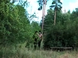 Bounded slave outside brutally punished