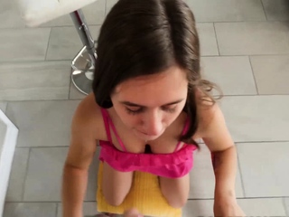 Brunette Stepdaughter Kourtney Rae Fucked by Dad