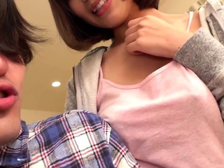 Cute Japanese teen blowjob