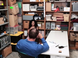 Latina employee strips searched then fucked by shop officer