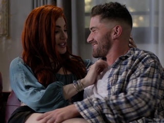 Redhead trans lady gets her ass bareback fucked by new dude